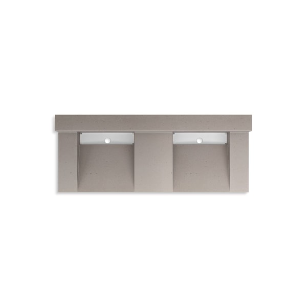 Kohler 60In Wall-Mount Basin Lavatory System With Backsplash In Concrete 81025-BSS-KCT - main